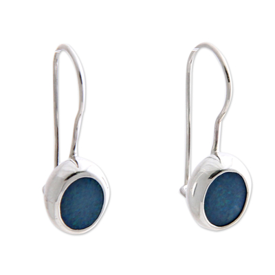 Opal drop earrings, 'Java Sea' - Opal and Sterling Silver Drop Earrings