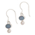 Opal and pearl dangle earrings, 'Karma' - Handcrafted Opal and Pearl Dangle Earrings (image 2a) thumbail