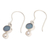 Opal and pearl dangle earrings, 'Karma' - Handcrafted Opal and Pearl Dangle Earrings