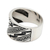 Men's sterling silver ring, 'Sanur Silence' - Men's Handcrafted Sterling Silver Band Ring (image 2e) thumbail