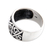 Men's sterling silver ring, 'Majapahit Soldier' - Men's Handcrafted Sterling Silver Band Ring (image 2b) thumbail