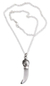 Obsidian-Anhänger-Halskette für Herren - Herrenhalskette aus Obsidian und Sterlingsilber