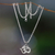 Men's sterling silver necklace, 'Mythical Om' - Men's Handcrafted Sterling Silver Pendant Necklace (image 2b) thumbail