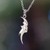 Men's sterling silver pendant necklace, 'Dragon Wing' - Men's Fair Trade Sterling Silver Pendant Necklace thumbail