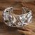 Pearl and amethyst flower bracelet, 'Tropical Frangipani' - Pearl and Amethyst Sterling Silver Cuff Bracelet (image 2) thumbail