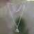Garnet pendant necklace, 'Forest Mushroom' - Garnet pendant necklace