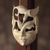 Wood mask, 'Lotus and Hummingbird' - Wood Bird Mask (image 2) thumbail