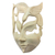Wood mask, 'Lotus and Hummingbird' - Wood Bird Mask (image 2b) thumbail