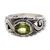 Peridot solitaire ring, 'Feminine Charm' - Sterling Silver and Peridot Ring thumbail