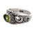 Peridot solitaire ring, 'Feminine Charm' - Sterling Silver and Peridot Ring (image 2b) thumbail