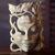 Wood mask, 'Quirky' - Handcrafted Contemporary Leaf Mask thumbail