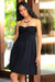 Strapless dress, 'Black Bali Twist' - Strapless Empire Waist Dress (image 2) thumbail
