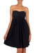 Strapless dress, 'Black Bali Twist' - Strapless Empire Waist Dress thumbail