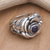 Amethyst flower ring, 'Rose of Peace' - Hand Crafted Floral Sterling Silver and Amethyst Ring (image 2b) thumbail