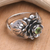 Peridot flower ring, 'Lotus Purity' - Handcrafted Peridot and Sterling Silver Ring (image 2b) thumbail