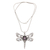 Amethyst pendant necklace, 'Lavender Dragonfly' - Amethyst and Sterling Silver Necklace thumbail