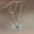 Amethyst pendant necklace, 'Lavender Dragonfly' - Amethyst and Sterling Silver Necklace (image 2b) thumbail