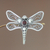 Garnet brooch pin, 'Scarlet Dragonfly' - Indonesian Garnet and Silver Brooch Pin