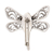 Garnet brooch pin, 'Scarlet Dragonfly' - Indonesian Garnet and Silver Brooch Pin (image 2b) thumbail