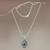 Garnet pendant necklace, 'Queen of Bali' - Handcrafted Sterling Silver and Garnet Pendant Necklace (image 2b) thumbail