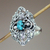 Sterling silver cocktail ring, 'Bali Magnificence' - Sterling Silver and Reconstituted Turquoise Ring (image 2) thumbail