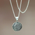 Sterling silver pendant necklace, 'Fern Flower Amulet' - Sterling silver pendant necklace thumbail