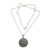 Sterling silver pendant necklace, 'Fern Flower Amulet' - Sterling silver pendant necklace (image 2a) thumbail