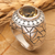 Men's citrine domed ring, 'Denpasar Hero' - Citrine and Sterling Silver Dome Ring (image 2b) thumbail