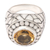 Men's citrine domed ring, 'Denpasar Hero' - Citrine and Sterling Silver Dome Ring