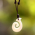 Pendant necklace, 'Hook Me Up' - Handcrafted Cow Bone Pendant Necklace thumbail