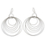 Sterling silver dangle earrings, 'Seven Orbits' - Modern Sterling Silver Dangle Earrings (image 2a) thumbail
