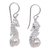 Pearl dangle earrings, 'Sea Horse Treasure' - Unique Sterling Silver and Pearl Dangle Earrings (image 2d) thumbail