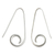 Sterling silver half hoop earrings, 'Curling Fern' - Sterling Silver Earrings (image 2a) thumbail