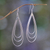 Sterling silver dangle earrings, 'Tears of Joy' - Sterling Silver Dangle Earrings