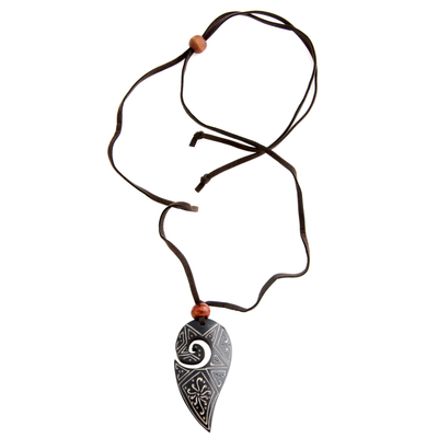 Artisan Crafted Indonesian Cow Bone Necklace