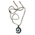 Bone pendant necklace, 'Spiraling Star' - Cow Bone and Wood Pendant Necklace (image 2c) thumbail