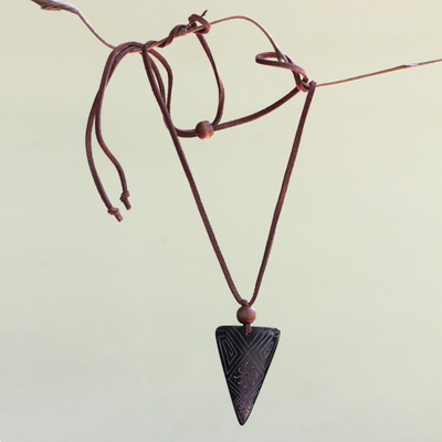 Bone pendant necklace, 'Starlight Dimension' - Fair Trade Pendant Necklace