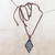 Bone pendant necklace, 'Glyphs' - Bone pendant necklace (image 2c) thumbail
