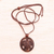 Coconut shell pendant necklace, 'Lucky Turtle' - Coconut shell pendant necklace (image 2b) thumbail