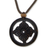 Coconut shell floral necklace, 'Lotus Faith' - Floral Coconut Shell Pendant Necklace (image 2b) thumbail