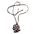 Coconut shell floral necklace, 'Java Rose' - Handmade Floral Coconut Shell Necklace (image 2a) thumbail