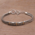 Gold accent braided bracelet, 'Balinese Garden' - Handmade Sterling Silver and 18k Gold Bracelet (image p190239) thumbail