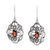 Garnet dangle earrings, 'Kuta Princess' - Fair Trade Sterling Silver and Garnet Dangle Earrings (image 2a) thumbail