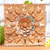 Panel en relieve de madera - Panel de relieve de madera floral único
