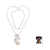 Halskette mit Anhänger aus Zuchtperlen - Halskette mit Anhänger aus Sterlingsilber und Perlen