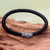 Men's braided leather bracelet, 'Aesthetics' - Men's Braided Leather Bracelet (image 2) thumbail