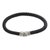 Men's braided leather bracelet, 'Aesthetics' - Men's Braided Leather Bracelet (image 2a) thumbail