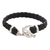 Men's leather braided bracelet, 'Groove' - Men's Hand Crafted Leather Bracelet (image 2c) thumbail