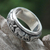 Sterling silver meditation spinner ring, 'Lucky Elephants' - Handcrafted Silver Spinner Meditation Ring thumbail