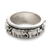 Sterling silver meditation spinner ring, 'Lucky Elephants' - Handcrafted Silver Spinner Meditation Ring thumbail
